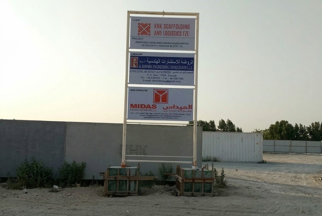 Open Shed Warehouse & G+1 Office, Hamriyah Free Zone Phase 1 — KHK Scaffolding and Logistics